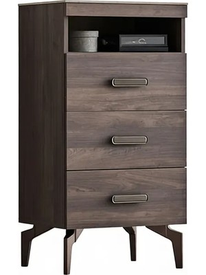 Doğtaş Piero Yüksek Şifonyer Suntalam Malzeme 3 Çekmeceli 114 cm Yükseklik 58 cm Genişlik