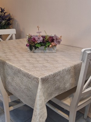 Başak Ev Tekstili Ithal Silinebilir Pvc Masa Örtüsü – Kaymaz Tabanlı, Kumaş Görünümlü Pvc Masa Örtüsü