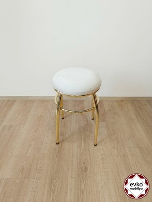 Evko Mobilya Tabure, Bar Taburesi, 4 Adet Tabure, Puf, Bench, Metal Ayaklı Tabure, İç İçe Geçebilen Tabure, Mutfak Balkon Bahçe Taburesi