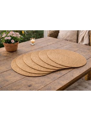 Nisar Store Pink & Blue - 6'lı Supla Set | Hasır | Amerikan Servis Lüx Sunum (Jüt)