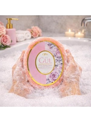 Nisar Store Gül Doğal Süngerli Sabun, Gül Kokulu, 120 gr