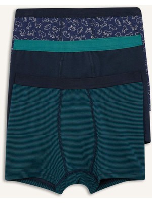 DeFacto Hayvan Desenli Penye 3'lü Boxer Erkek Çocuk H0705A826SP
