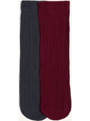 DeFacto Kadın 2li Uzun ÇORAP H3330AXNS