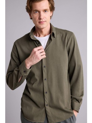 DeFacto Regular Fit Polo Yaka Uzun Kollu Gömlek H4612AX26SP