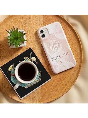 Nisar Store Hayat Ağacı, Fil, Fatma Ana Eli , Şahmeran Taş Bardak Altlığı Seti - 4 Parça - Dekoratif, Rustik Mutfak Aksesuarı, 10X10 Cm, Kaydırmaz Tabanlı, Şık ve Dayanıklı SC252