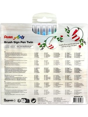 Nisar Store Brush Sing Pen Çift Taraflı Fırça Uçlu Kalem
