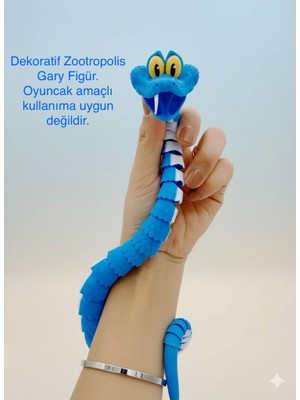 fyne Zootropolis Yılan / Zootopia Gary The Snake Figür | 35CM | Mavi