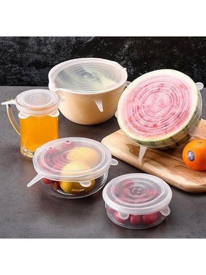 Berry Store 6 Boy Gıda Koruyucu Silikon Kapak Seti – Esnek, Sızdırmaz, Yeniden Kullanılabilir, Mikrodalga ve Buzdolabı Uyumlu Kapaklar