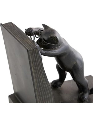 Nisar Store Deco Polystone Kedi Kitap Desteği Için Çift Kitap LOVERS-(44690)