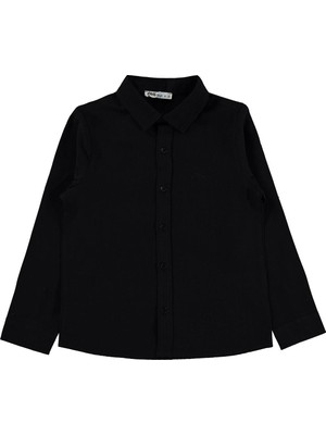 Civil Boys Basic Uzun Kol 6-9 Yaş Gömlek - Siyah
