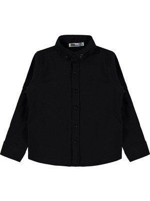 Civil Boys Yelken Nakışlı 10-13 Yaş Gömlek - Siyah