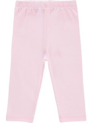 Kujju Civil Baby Düz Model Yan Dikişsiz 6-18 Ay Uzun Tayt - Pembe