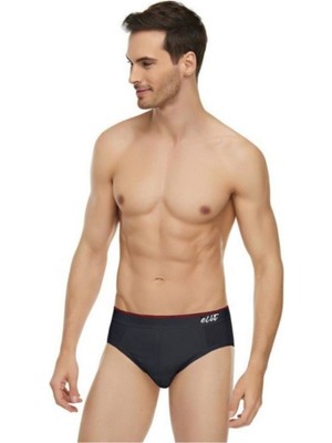 Katmirra Erkek Siyah 3'lü Paket Kemerli Slip Boxer Likralı Pamuk Desenli L