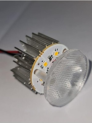 Nisar Store 50'li Paket Dekoratif Yuvarlak Tente Içi(Kasasız) LED Armatür 24V Beyaz Işık 6500K