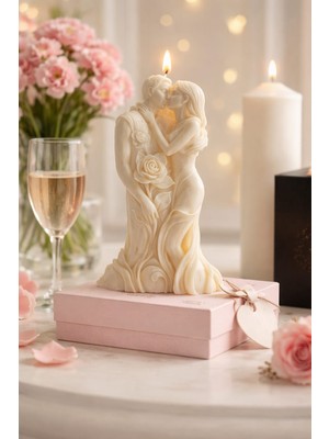 Yaratıcı Sanatlar Atölyesi Sanatsal Romantizm Sarılan Sevgililer Mum