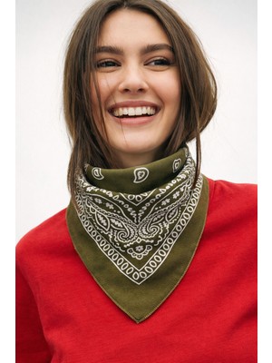 Wega Moda Esenli %100 Pamuk Bandana Fular Çok Amaçlı Saç Boyun Bilek Aksesuar