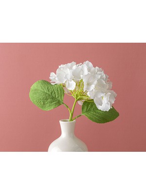 English Home Hortensia Tek Dal Yapay Çiçek Beyaz