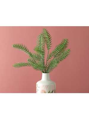 English Home Pine Tek Dal Yapay Çiçek Koyu Yeşil