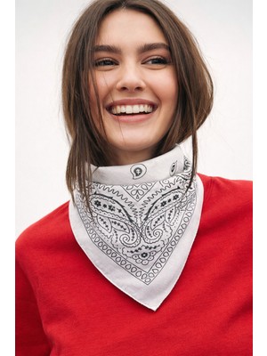 Wega Moda Esenli %100 Pamuk Bandana Fular Çok Amaçlı Saç Boyun Bilek Aksesuar