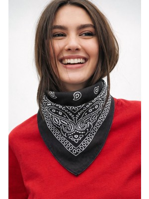 Wega Moda Esenli %100 Pamuk Bandana Fular Çok Amaçlı Saç Boyun Bilek Aksesuar