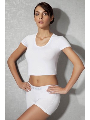 Doreanse Kadın Beyaz T-Shirt L Beden Esnek Kumaş Nefes Alabilir Özellik 9387