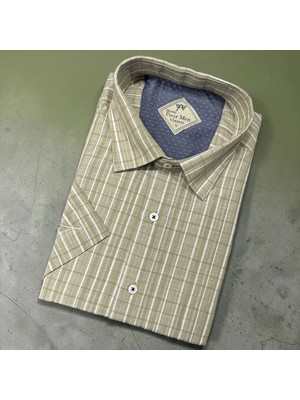 Eren Style Linen Keten Klasik %100 Cotton Kısa Kollu Terletmeyen Gömlek