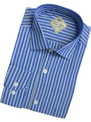 Eren Style Linen Keten Klasik %100 Cotton Uzun Kollu Terletmeyen Gömlek