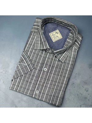 Eren Style Linen Keten Klasik %100 Cotton Kısa Kollu Terletmeyen Gömlek