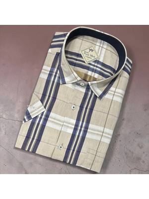 Eren Style Linen Keten Klasik %100 Cotton Kısa Kollu Terletmeyen Gömlek