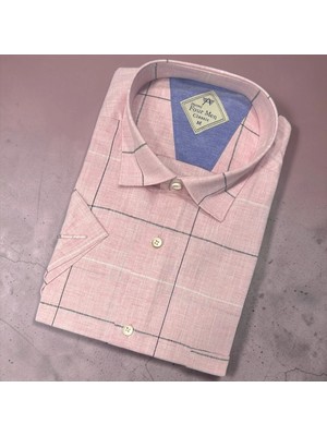 Eren Style Linen Keten Klasik %100 Cotton Kısa Kollu Terletmeyen Gömlek