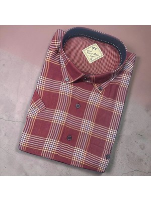 Eren Style Linen Keten Klasik %100 Cotton Kısa Kollu Terletmeyen Gömlek