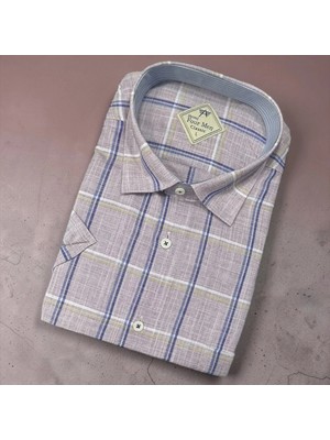 Eren Style Linen Keten Klasik %100 Cotton Kısa Kollu Terletmeyen Gömlek