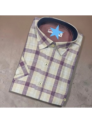 Eren Style Linen Keten Klasik %100 Cotton Kısa Kollu Terletmeyen Gömlek