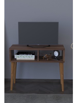 Remaks Retro Tv Sehpası Ünitesi 72 x 60 x 30 cm Ceviz Renk ve Suntalam Malzeme ile Modern Tasarım