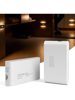 Berry Store 2 Adet Beril Iki Yönlü Sensörlü Şarjlı LED Aplik, 5W 2700K Işık, Dc 5V, 110° Hareket Algılama, 3-5m Sensör Mesafesi, 20 Saat Sabit Işık Süresi, Otomatik/manuel Modlu – Abs Gövde