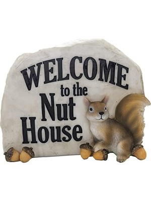 Nisar Store - Dekoratif Bahçe Heykeli - Iç ve Dış Mekan Kullanımı Için Renkli Ev Dekoru - Dekorasyonu - Bahçe Aksesuarı - Fındık Evi