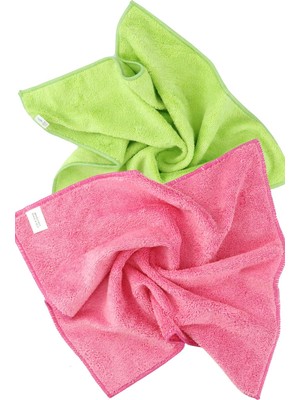 Silver Home Mikrofiber Süper Emici Temizlik Bezi 40x40 cm Renkli 2li Set Yüksek Emicilik