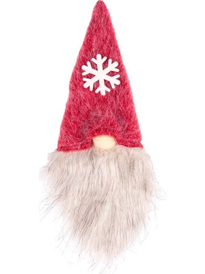 Nisar Store Yılbaşı Süsü Baba Figürü Içeçek Başlığı Kırmızı 12X34 Cm.