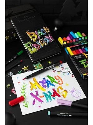 Berry Store Edition Keçeli Kalem Fırça Uç 10’lu, Parlak Renkler, Yazım ve Boyama Için Uygun, Yumuşak ve Esnek Uç