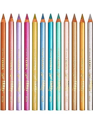 Nisar Store Super Ferby® - Metalik, Askılı Paket 12'li Kalem Seti