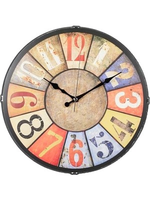 Berry Store Dekoratif Gerçek Cam Sessiz Mekanizma Duvar Saati 36 cm MR239