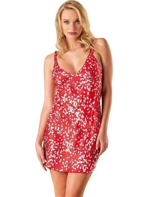 Aria's Closet Arias Closet Desenli Saten Gecelik 8145