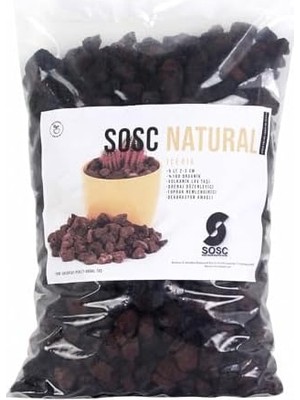 Berry Store Kırmızı Pomza Taşı 2-3 cm Volkanik Cürüf Ponza Lav Kırığı 5 Lt