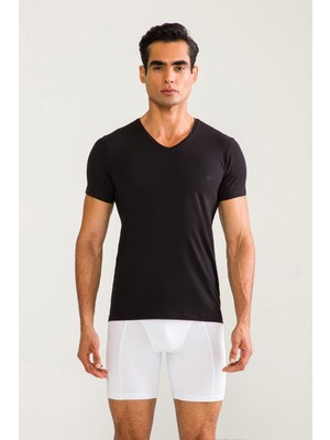 D'S Damat Erkek Siyah Fanila Yazlık Kullanım İçin Rahat Kesim ve Ter Tutmayan