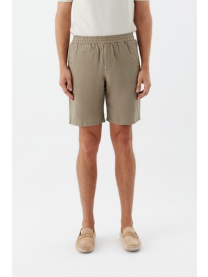 Sabri Özel Erkek Taş Rengi Bermuda Şort