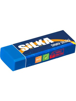 Silka Büyük Sınav Silgisi Mavi Renkli 1 Adet Yerli Üretim Kaliteli Silgi