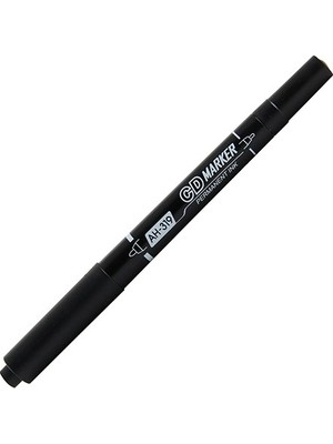 Aihao AH-319 Çift Taraflı CD Permanent Kalemi Renk - Siyah 12 Li