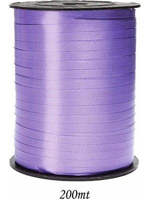 Cansüs 200Mt Şerit Düz Rafya 8Mm Mor