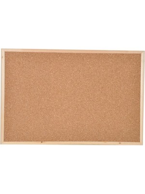 Panda 60x90 cm Lüks Ahşap Çerçeveli Duvar Tipi Mantar Pano Ofis ve Ev Kullanımına Uygun
