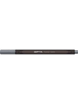 Gıpta Fineliner Kalem 0,4 Mm - Karton Kutu - Üçgen - Gri